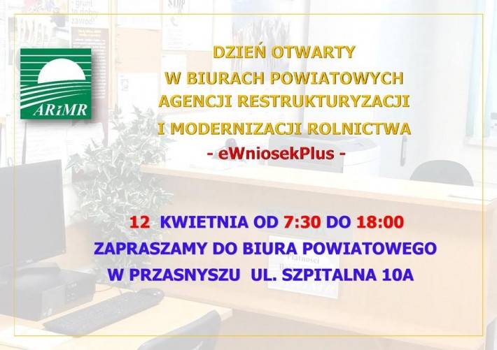 Dzień otwarty w biurach powiatowych ARiMR