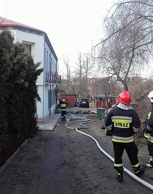 Pożar domu wielorodzinnego w Przasnyszu