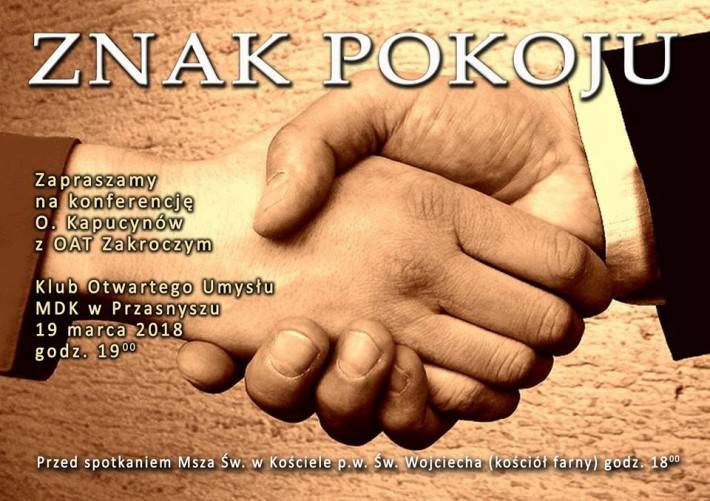 Zaproszenie na konferencję O. Kapucynów z OAT Zakroczym