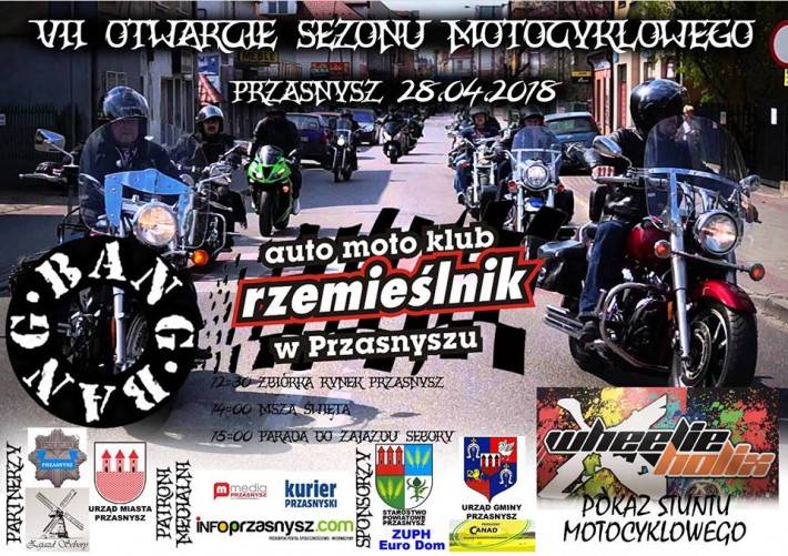 VII Otwarcie Sezonu Motocyklowego Przasnysz 2018 - zaproszenie