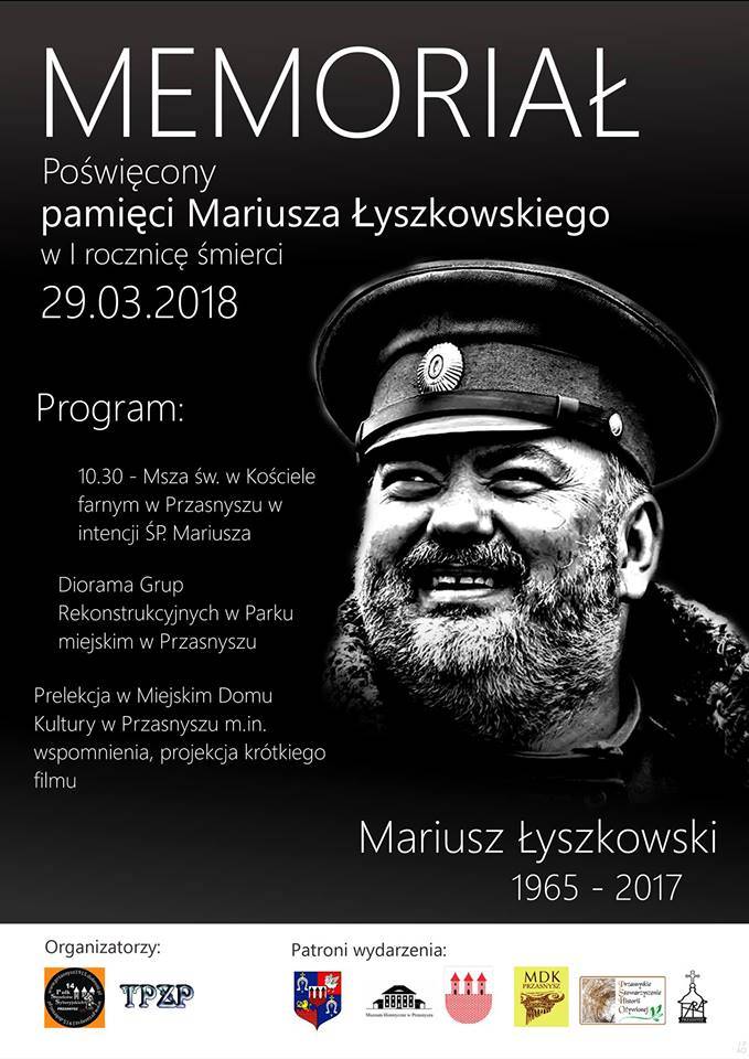 Memoriał poświęcony pamięci Mariusza Łyszkowskiego - zaproszenie