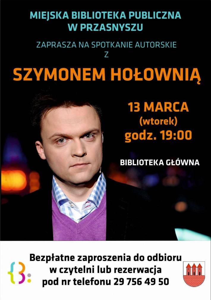 Spotkanie autorskie z Szymonem Hołownią - zaproszenie