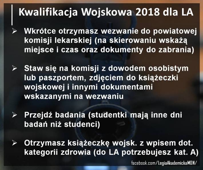 KWALIFIKACJA WOJSKOWA 2018