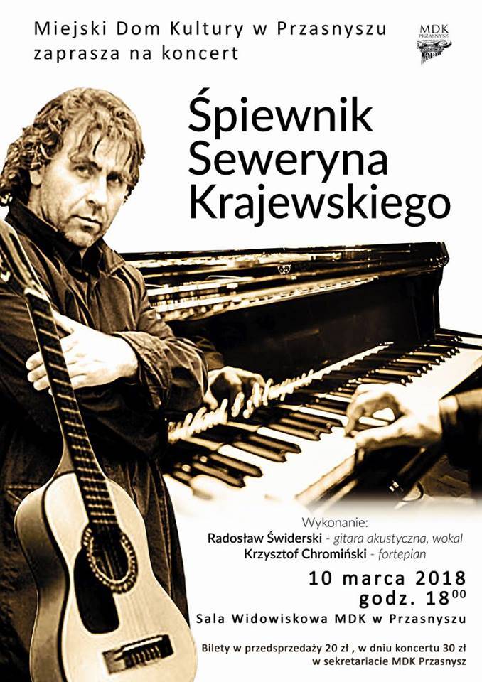 Śpiewnik Seweryna Krajewskiego - zaproszenie na koncert