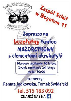 Taniec MAŻORETKOWY w Bogatem - zaproszenie