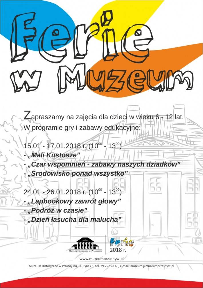Ferie w Muzeum - zaproszenie