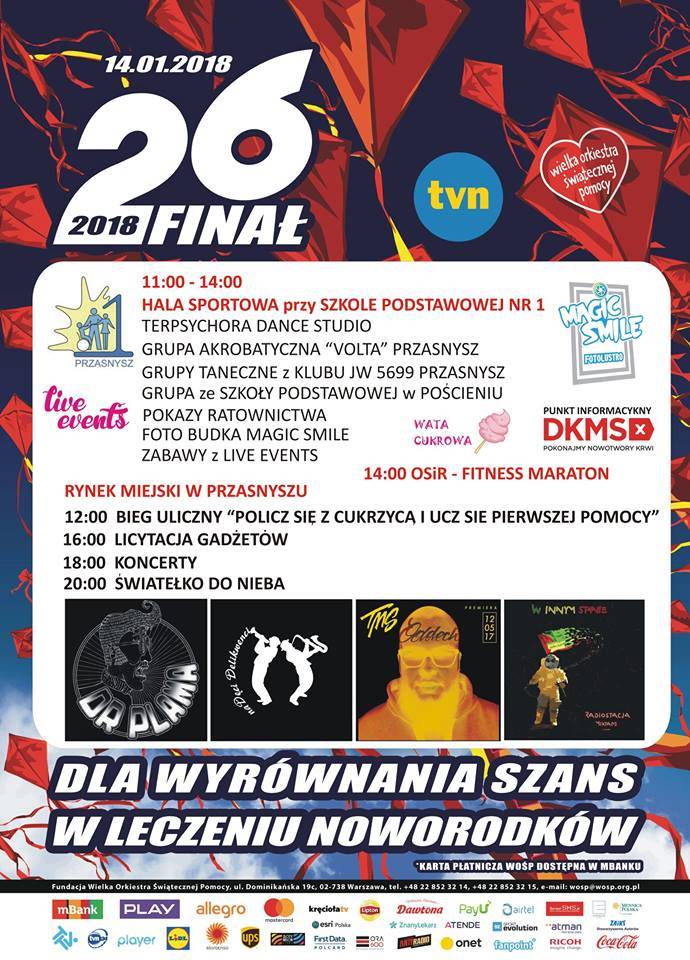 Już za tydzień 26. Finał WOŚP - zaproszenie