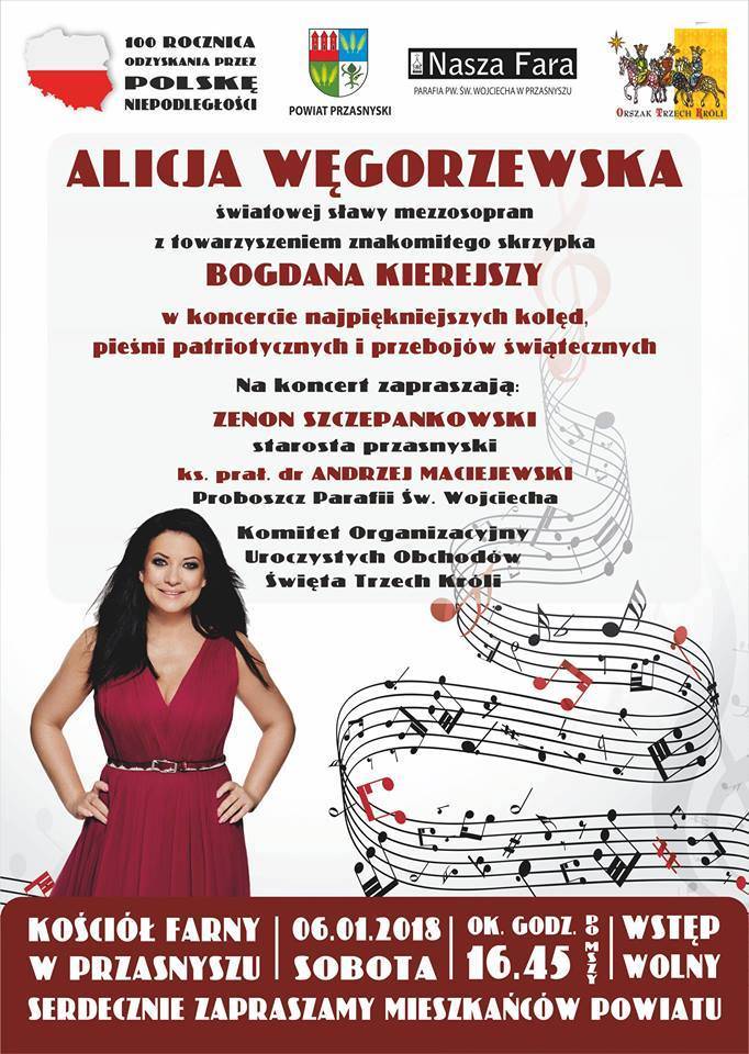 ALICJA WĘGORZEWSKA i BOGDAN KIEREJSZY - zaproszenie na koncert