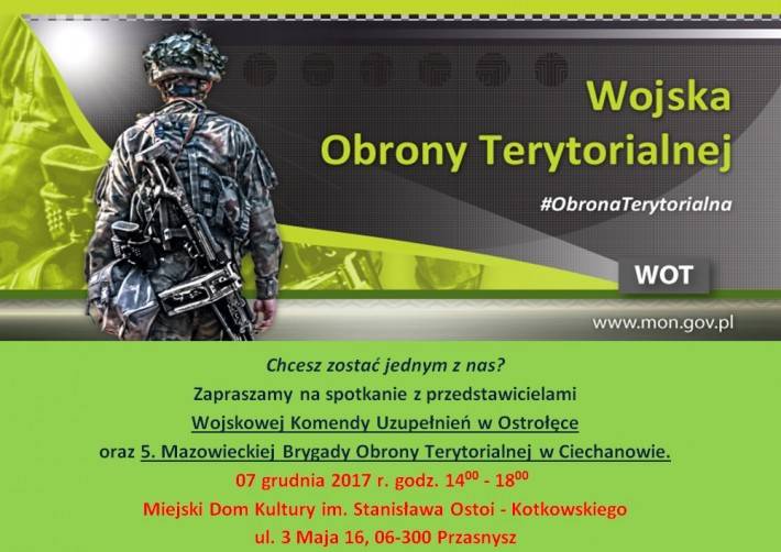 Spotkanie informacyjne - Wojska Obrony Terytorialnej