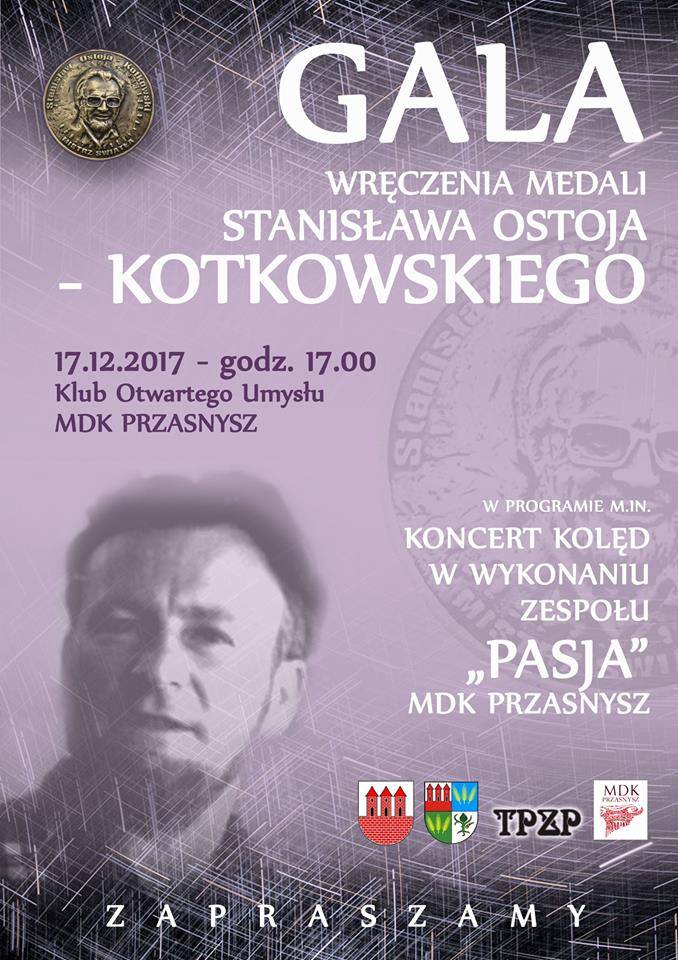 Gala wręczenia medali im Stanisława Ostoja-Kotkowskiego - zaproszenie
