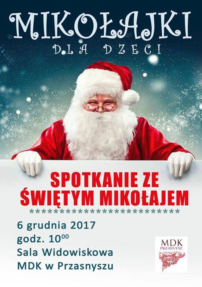 Spotkanie za Świętym Mikołajem - zaproszenie