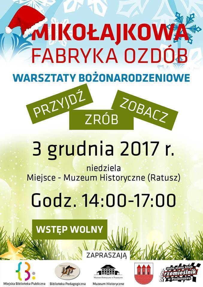 Mikołajkowa Fabryka Ozdób - zaproszenie
