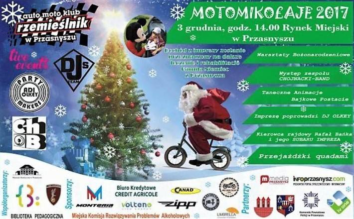 MotoMikołaje na przasnyskim Rynku - zaproszenie