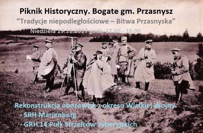 Bogate: Piknik Historyczny ”Tradycje niepodległościowe – Bitwa Przasnyska” - zaproszenie