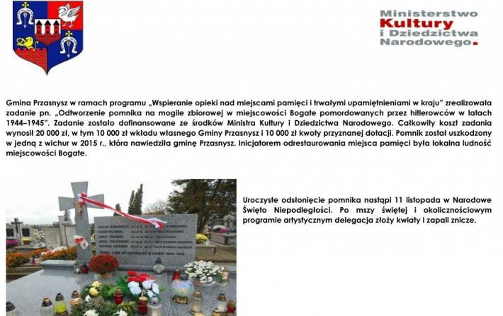 Odnowione miejsce pamięci dzięki dotacji z MKiDN
