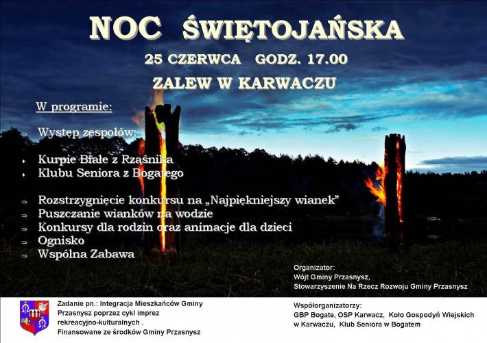 Noc Świętojańska w Karwaczu - zaproszenie