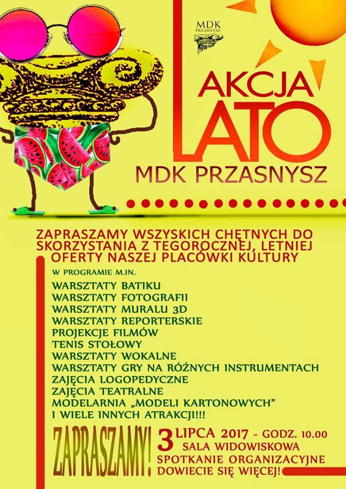 Akcja LATO z MDK Przasnysz -spotkanie organizacyjne