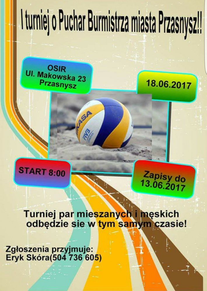 I Turniej Plażowej Piłki Siatkowej - zaproszenie