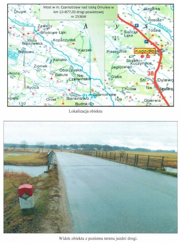 Uwaga kierowcy: od 19 kwietnia 2017r. most na rzece Omulew w msc. Czarnotrzew będzie zamknięty dla ruchu