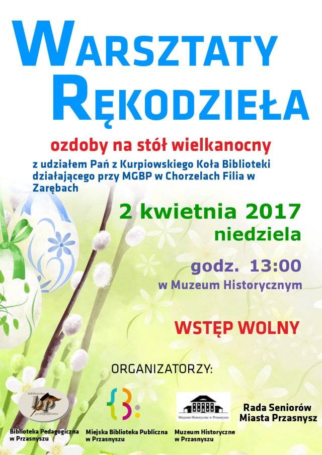Warsztaty wielkanocne - zaproszenie