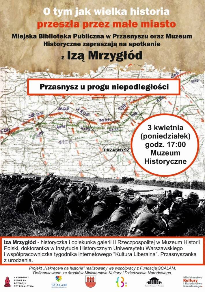 Przasnysz u progu niepodległości - zaproszenie na spotkanie z Izą Mrzygłód