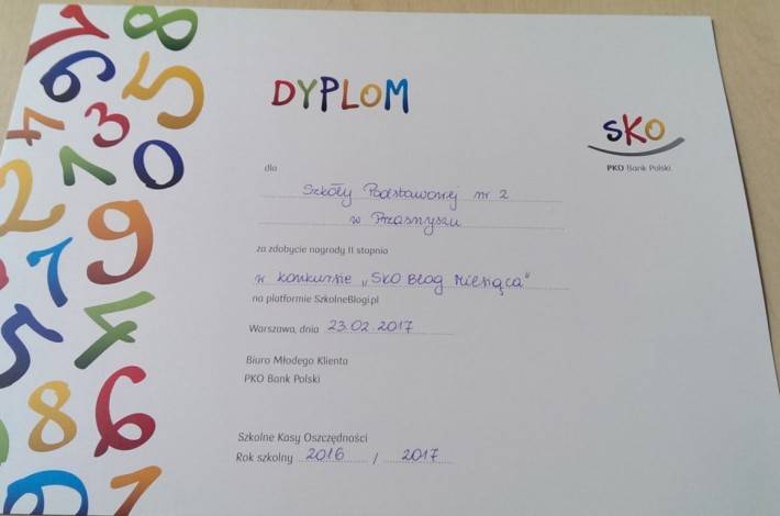 Szkolny Blog SP2 Przasnysz nagrodzony