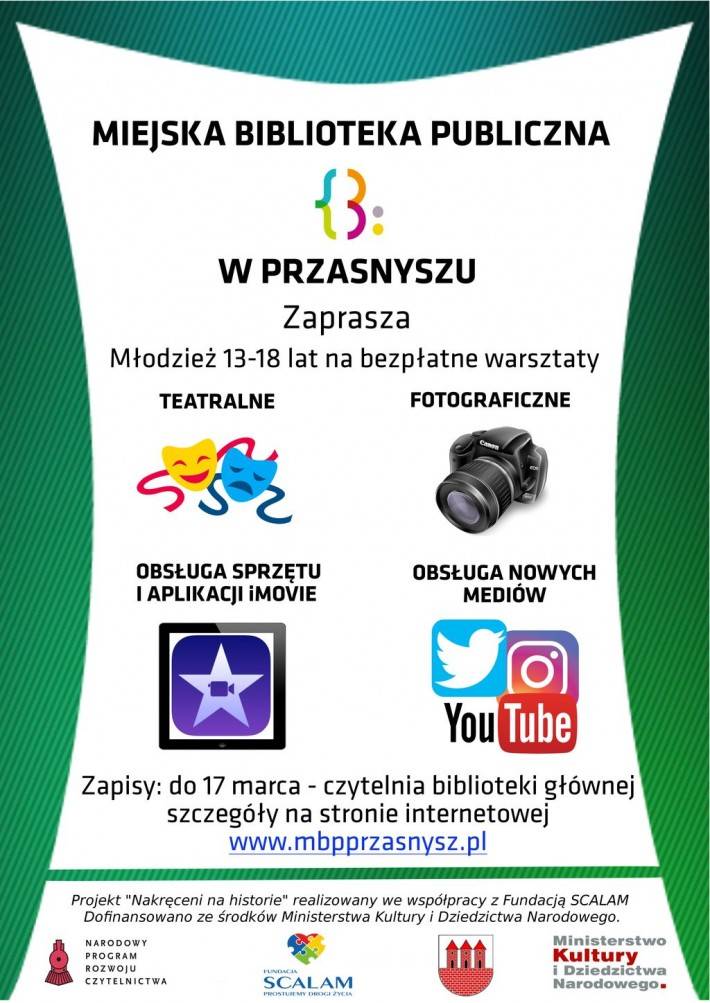 Teatralne, fotograficzne, medialne i filmowe z iMovie - MBP zaprasza na warsztaty