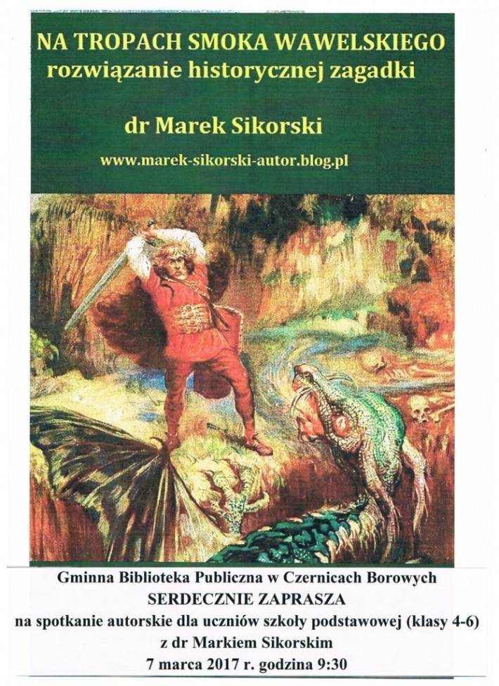 Na tropach smoka wawelskiego – spotkanie autorskie z dr Markiem Sikorskim dla uczniów szkoły podstawowej