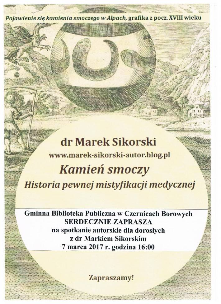 Czernice Borowe: Spotkanie autorskie z dr Markiem Sikorskim