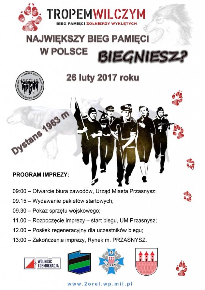 Bieg Tropem Wilczym - Zaproszenie do Biegu Pamięci