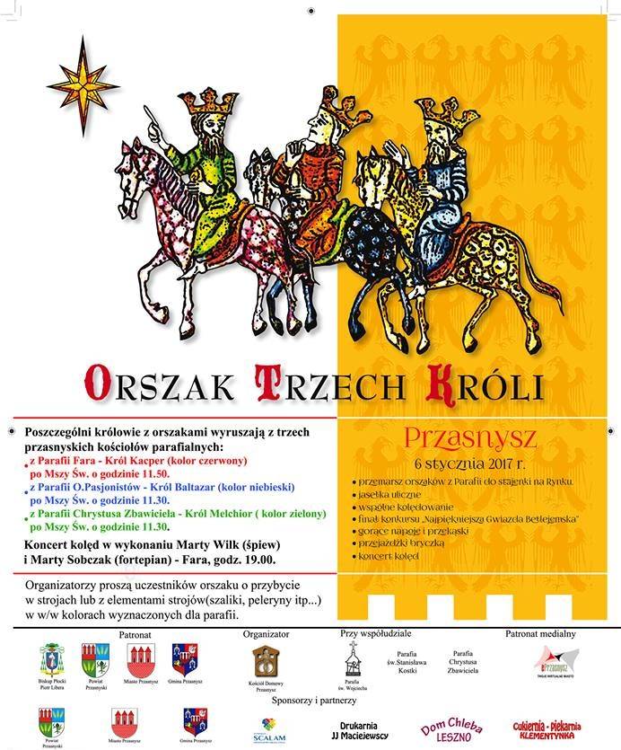Już jutro w Przasnyszu przejdzie Orszak Trzech Króli. Organizatorzy proszą o nieparkowanie przed Ratuszem.