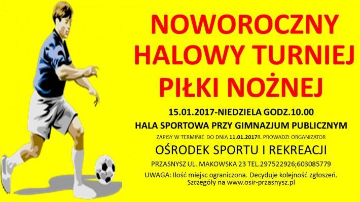 Noworoczny Halowy Turniej Piłki Nożnej - zaproszenie