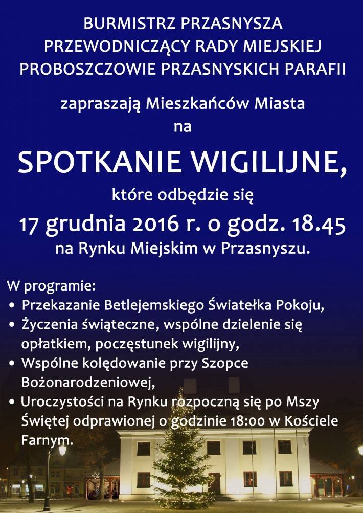 Spotkanie Wigilijne - zaproszenie