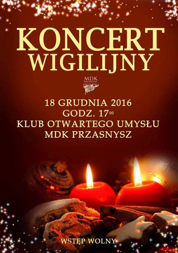 Koncert Wigilijny - zaproszenie