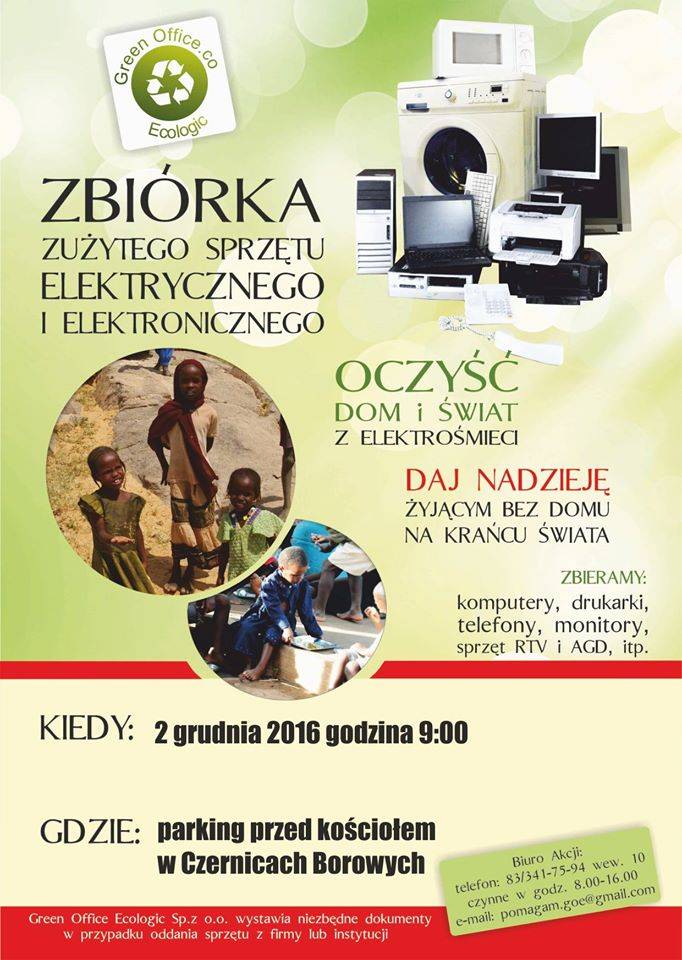 Czernice Borowe: Zbiórka zużytego sprzętu elektrycznego i elektronicznego