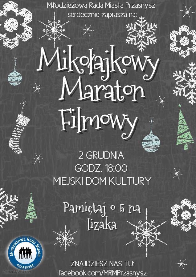  Mikołajkowy Maraton Filmowy - zaproszenie