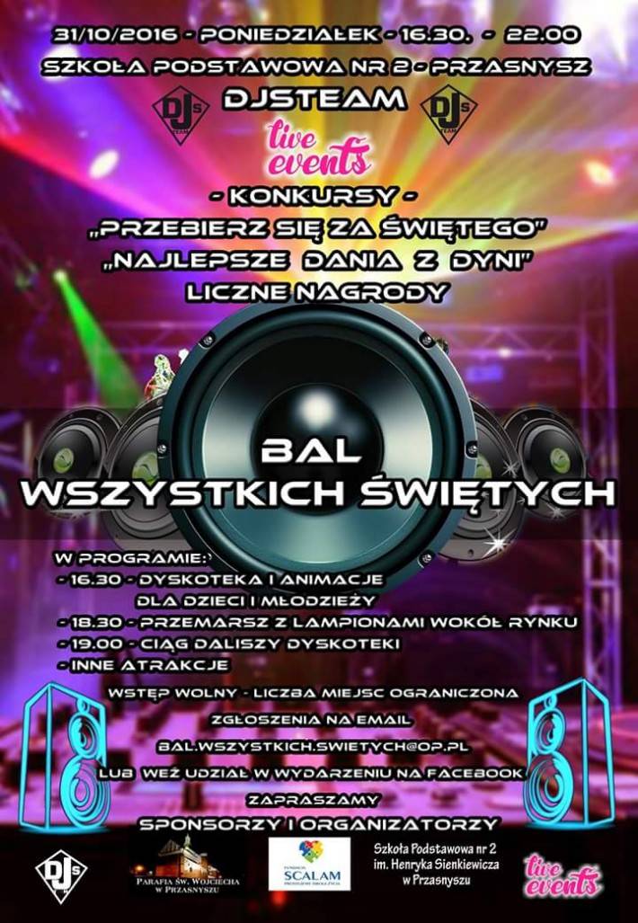 Bal Wszystkich Świętych - zaproszenie