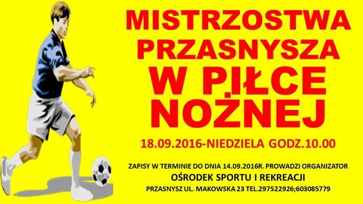 Mistrzostwa Przasnysza w piłce nożnej i tenisie ziemnym - zaproszenie