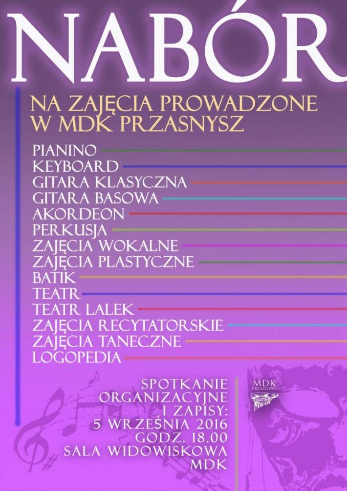 MDK: Nabór na zajęcia