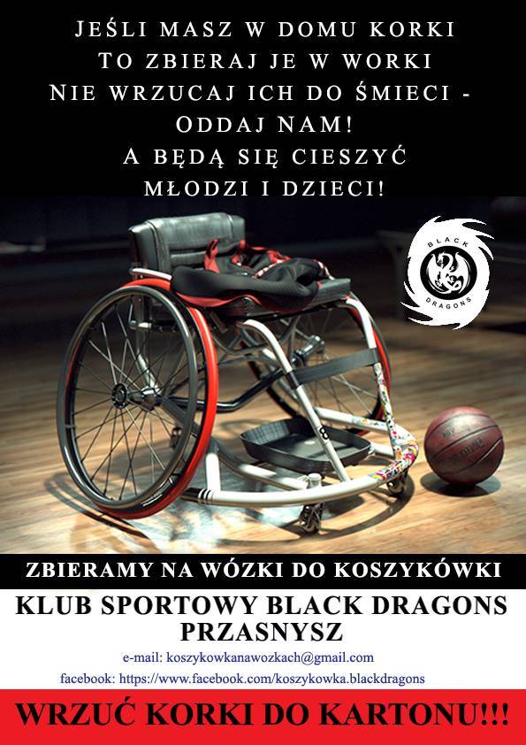 Zbieraj korki na nowe wózki do koszykówki