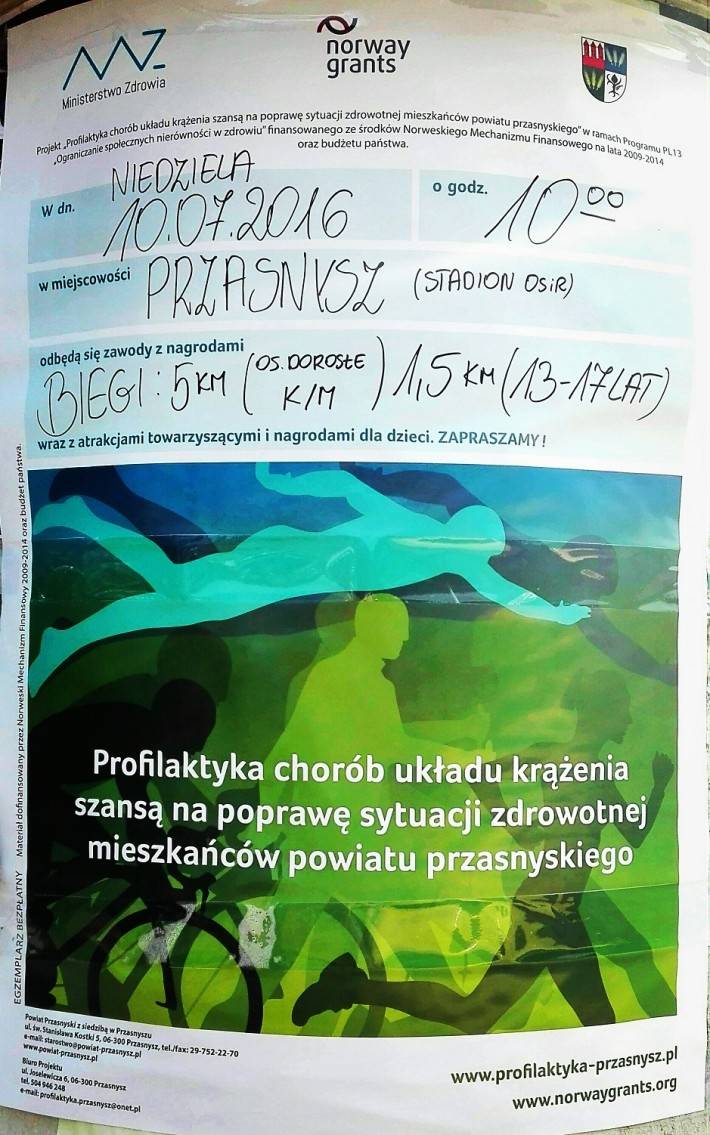 Zawody biegowe - zaproszenie