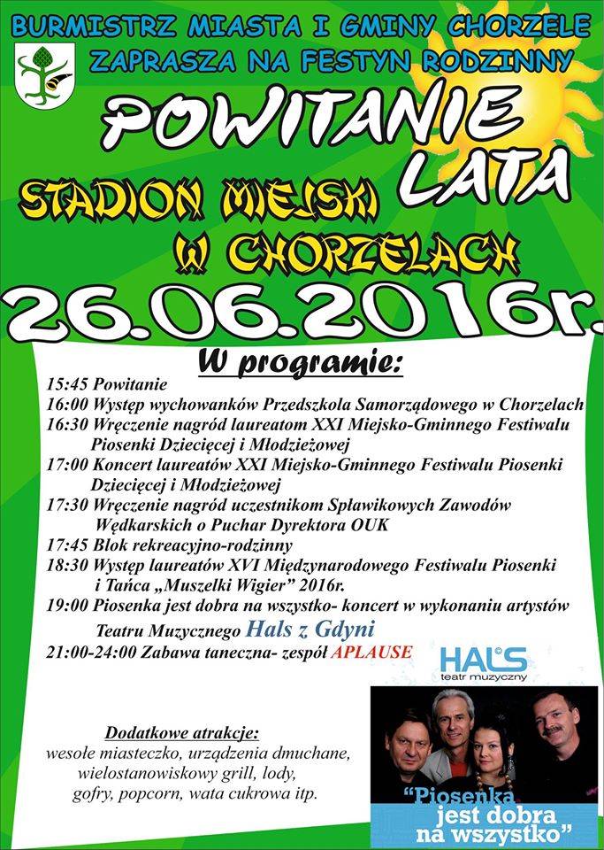 Chorzele: Festyn Rodzinny POWITANIE LATA
