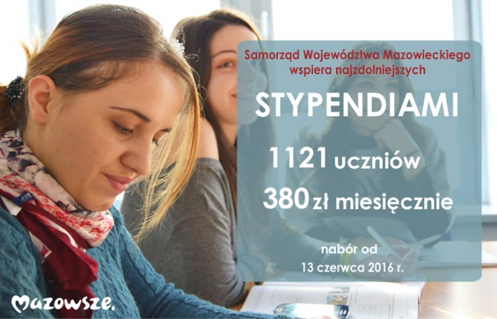 Mazowsze wspiera najzdolniejszych - nabór wniosków do programu stypendialnego