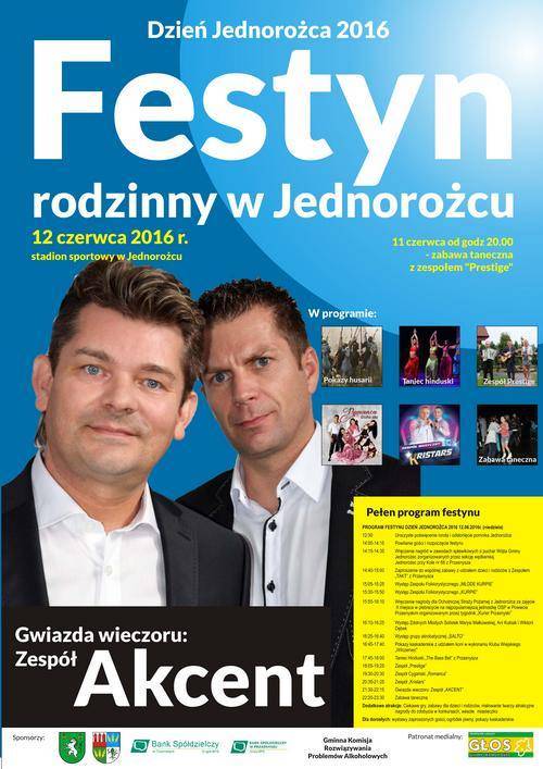 Festyn Rodzinny w Jednorożcu - zaproszenie