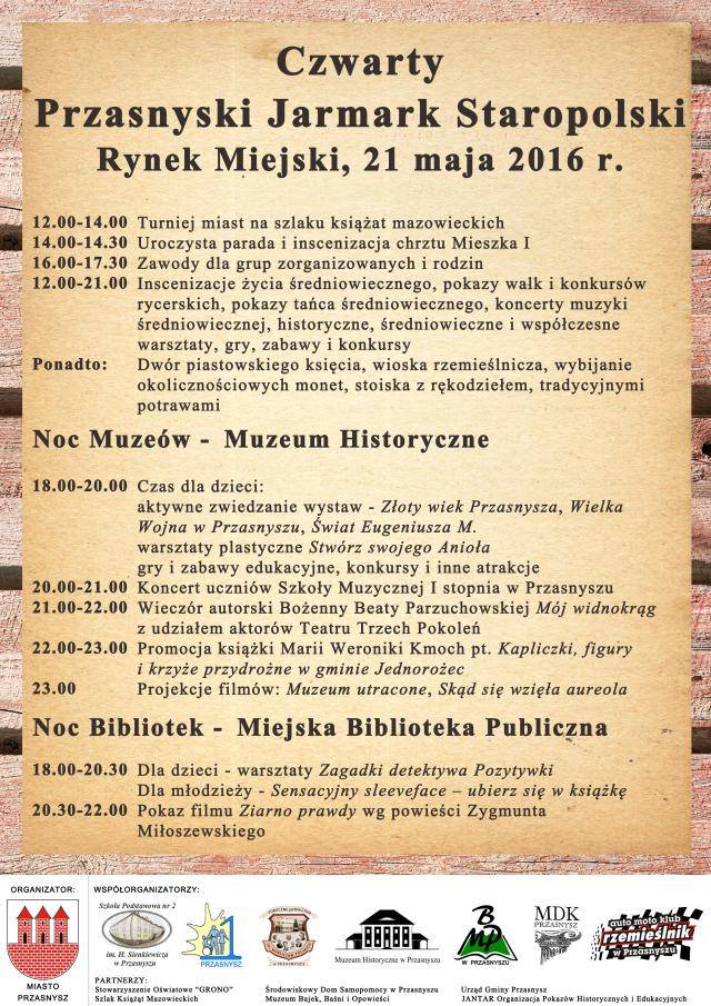 IV Przasnyski Jarmark Staropolski - program