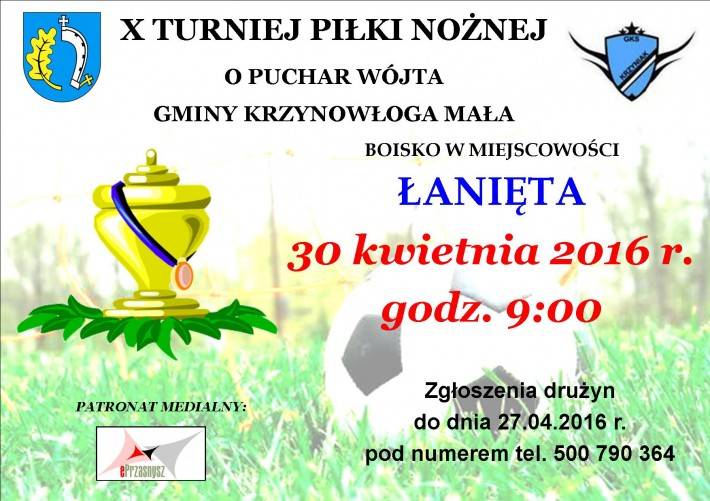 Krzynowłoga Mała: X Turniej Piłki Nożnej - zaproszenie