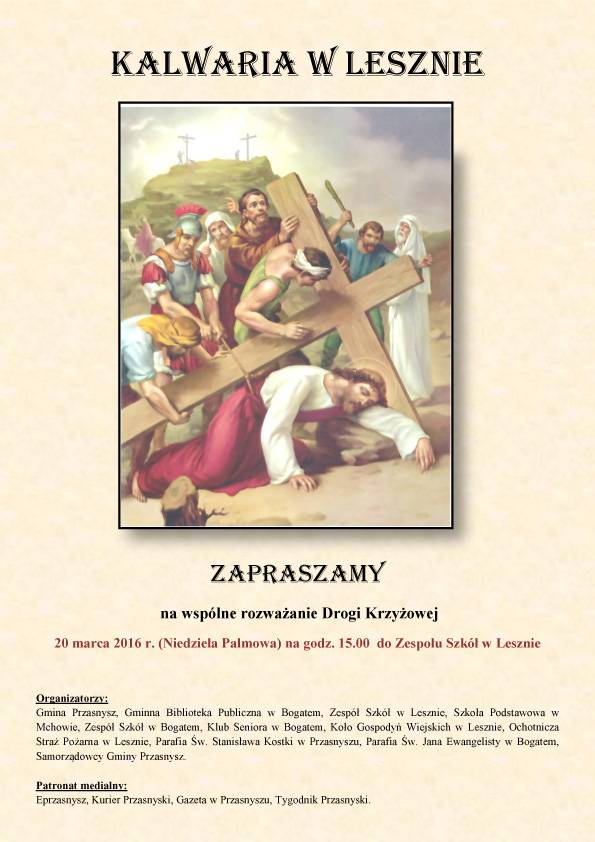KALWARIA w Lesznie - zaproszenie