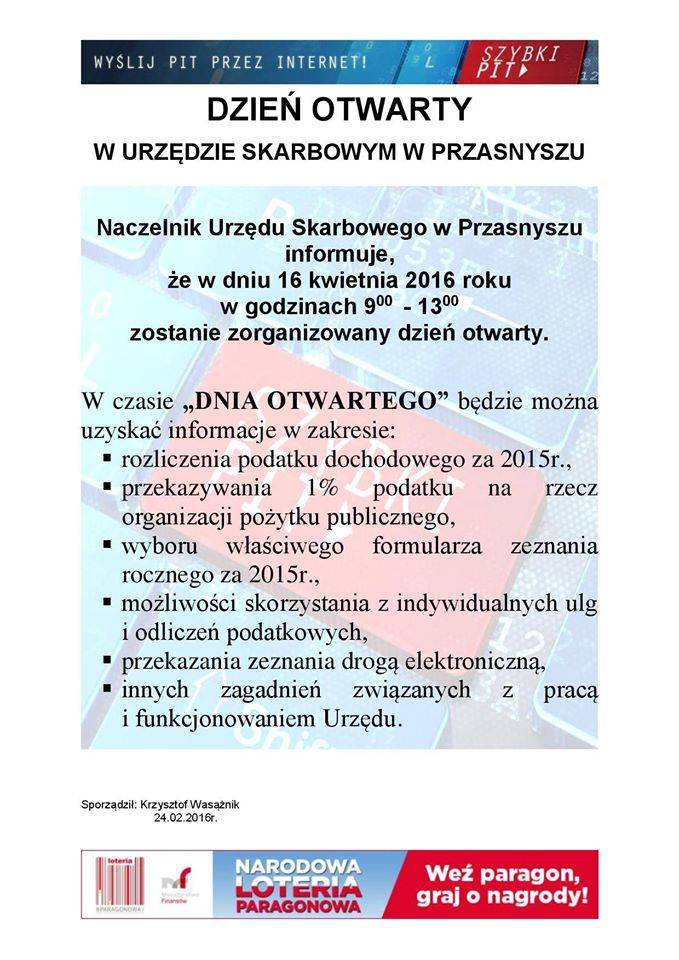 Dzień Otwarty w Urzędzie Skarbowym