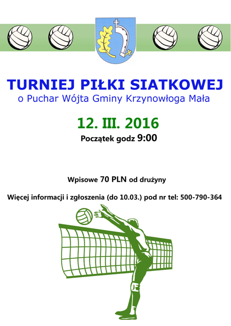 Turniej piłki siatkowej - zgłoszenia