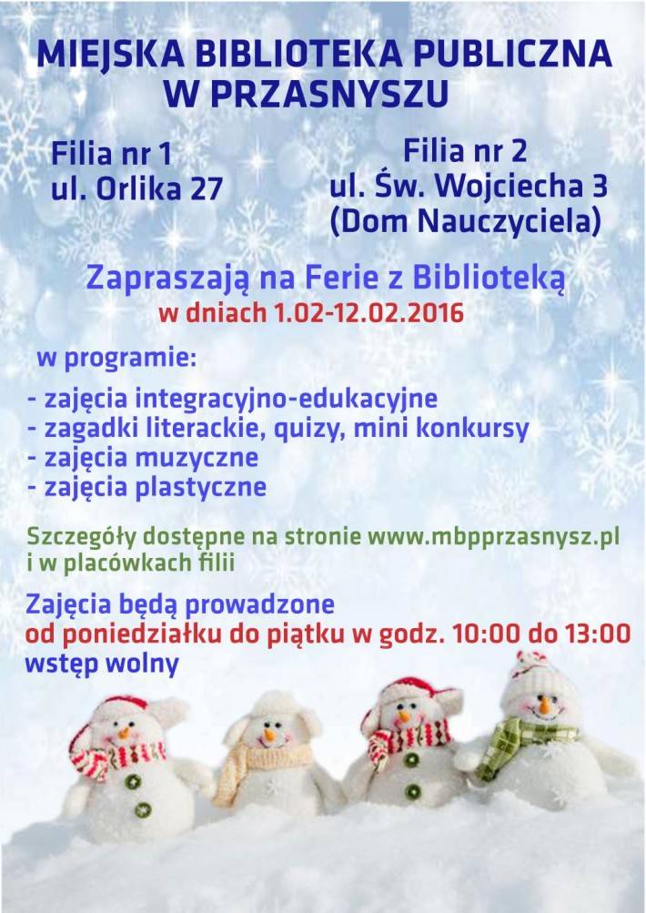 Ferie z Biblioteką 2016